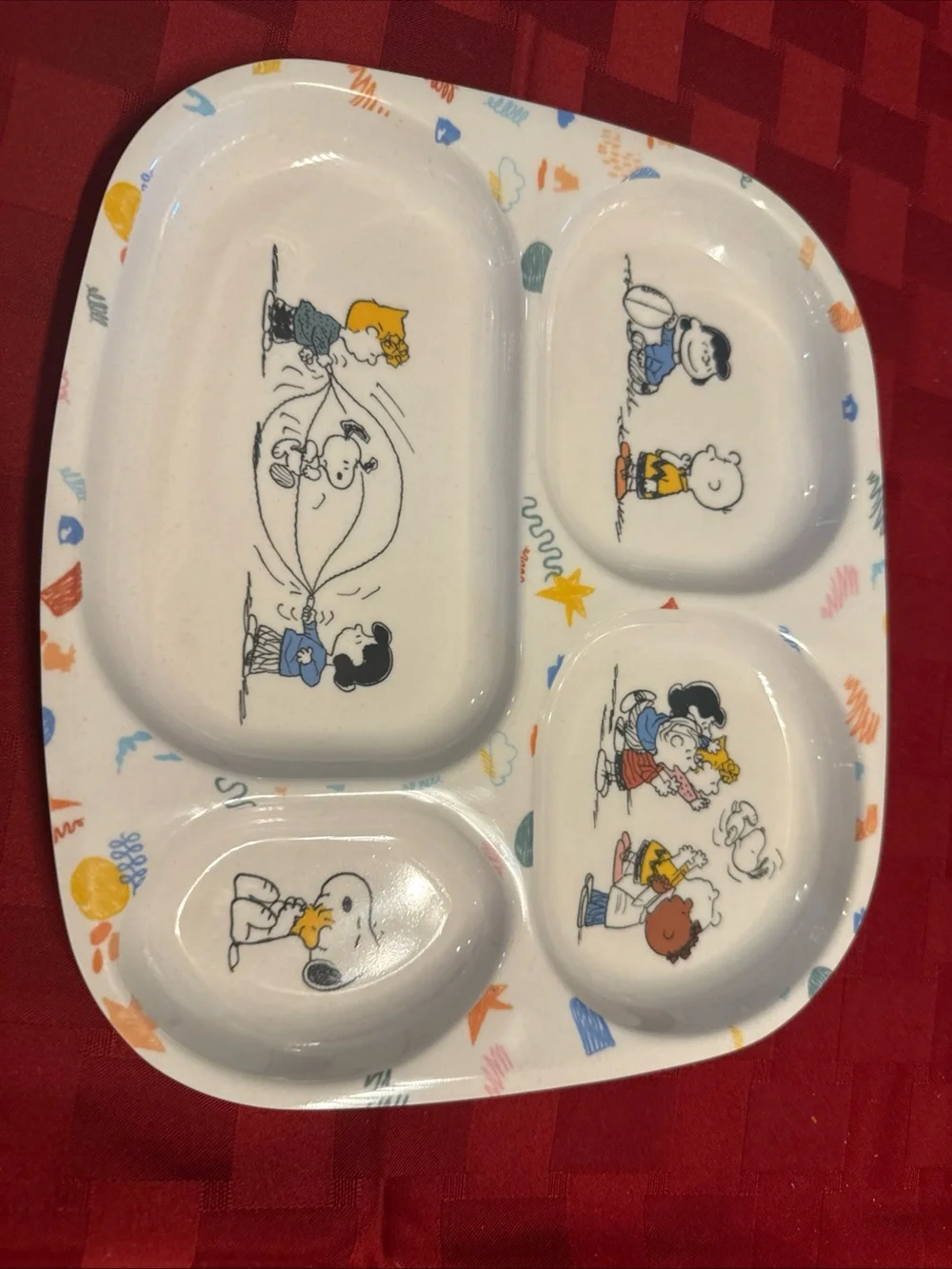 Peanuts Kids Sectioned Snack Tray - Multicolor